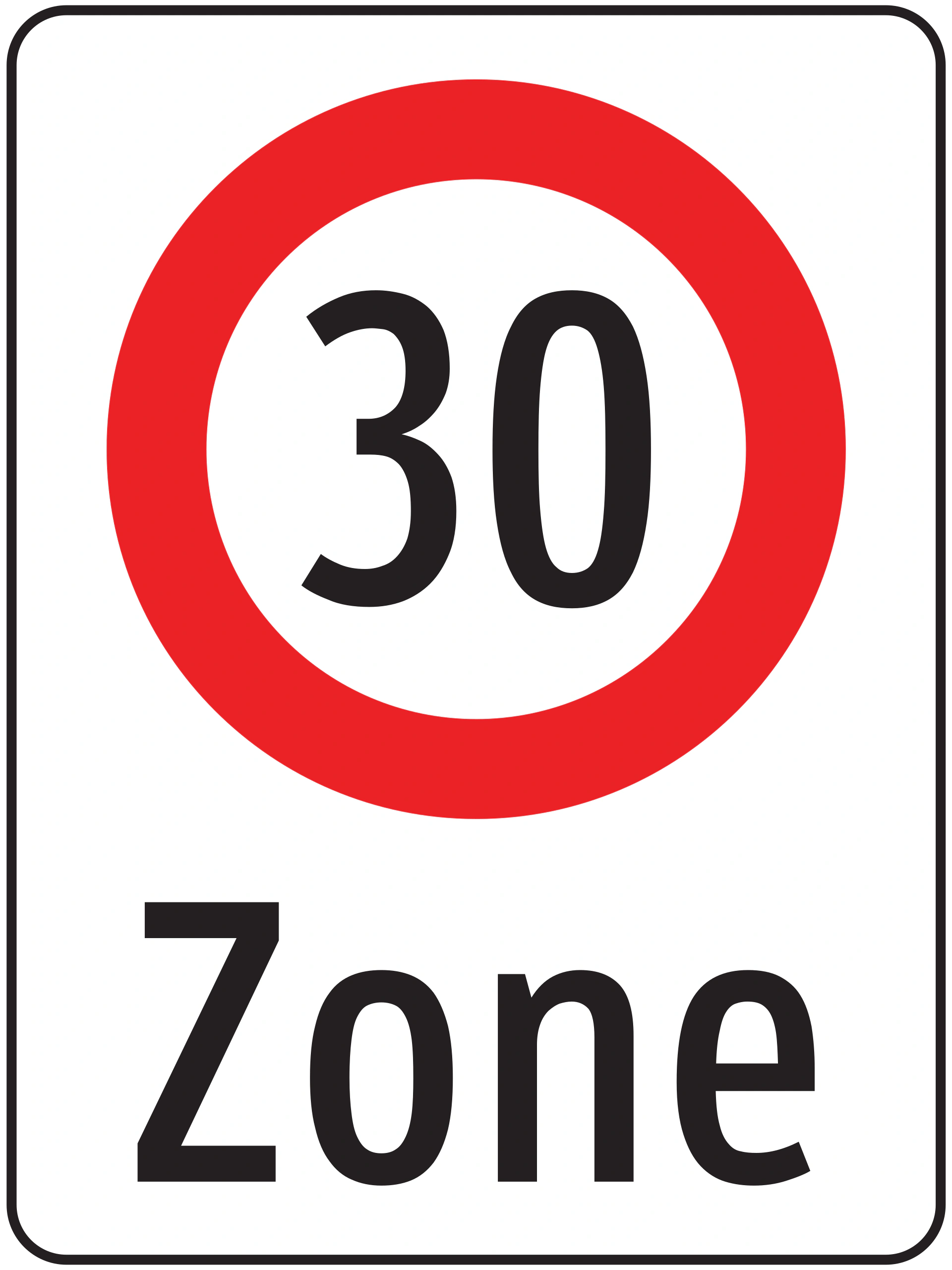 11a-zone-limitation - Zonenbeschränkung Verkehrsschild