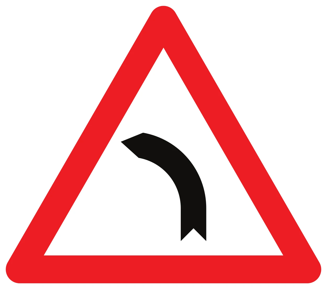 A1a - Linkskurve Verkehrsschild