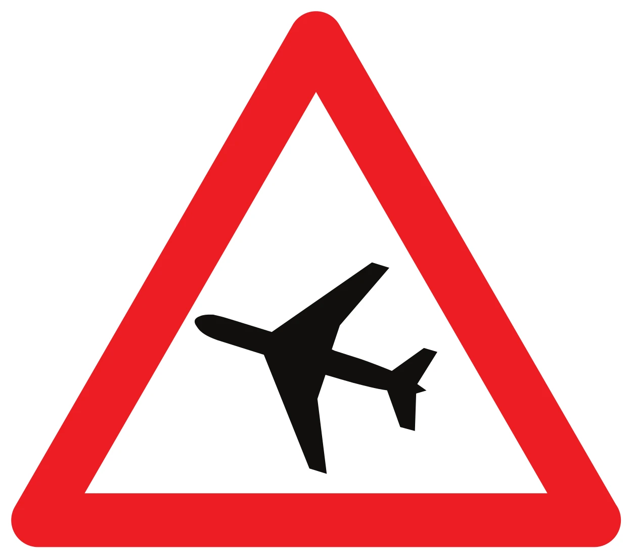 A35 - Aviones volando bajo señal de tráfico