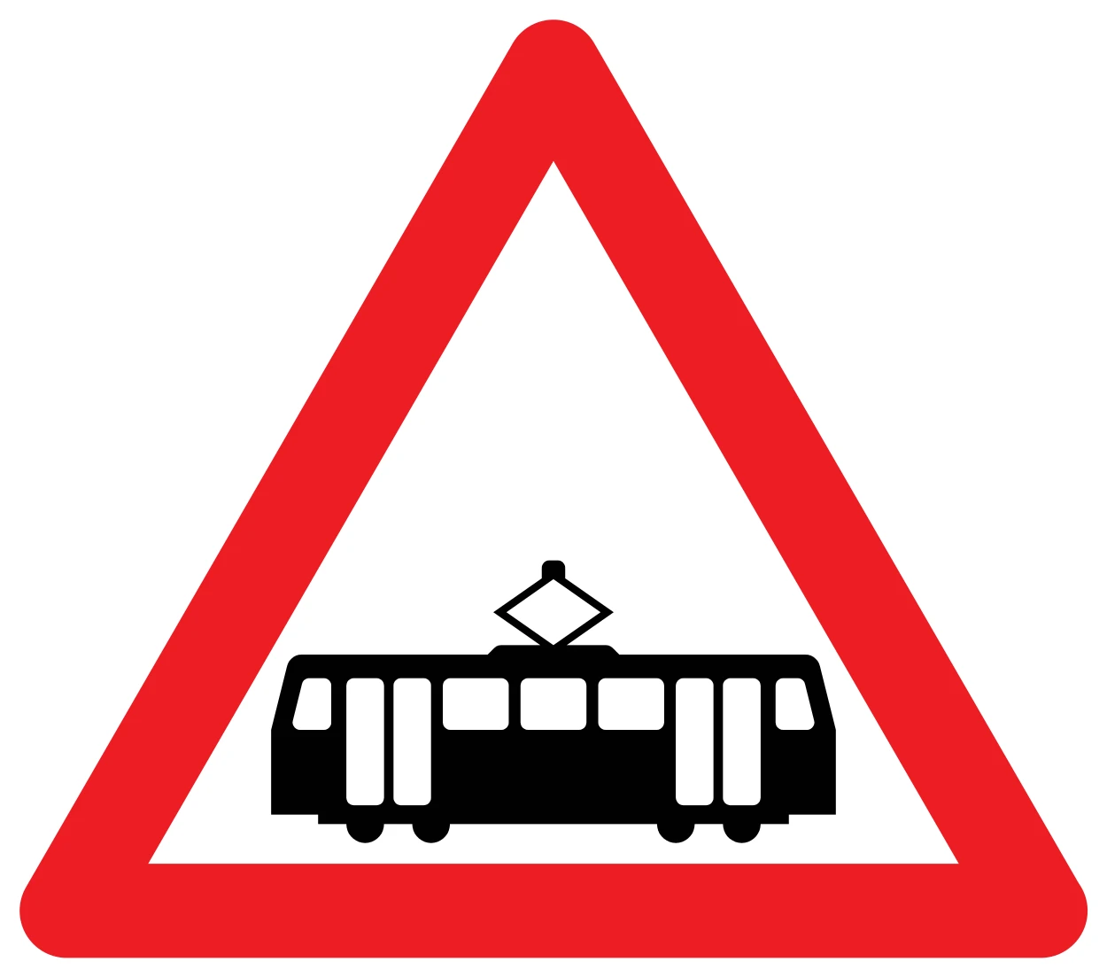 A49 - Cruce de tranvía señal de tráfico