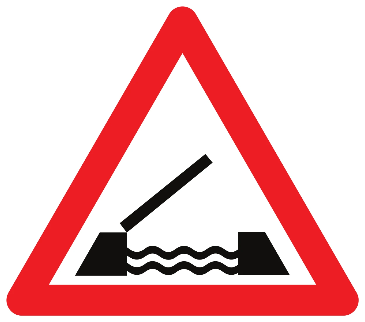 A9 - Klappbrücke Verkehrsschild