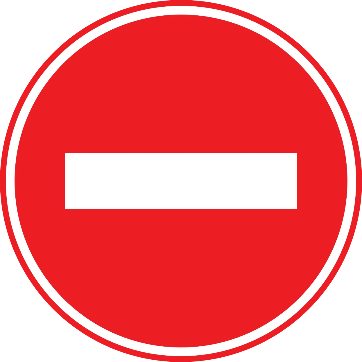 C1 - No entrar señal de tráfico
