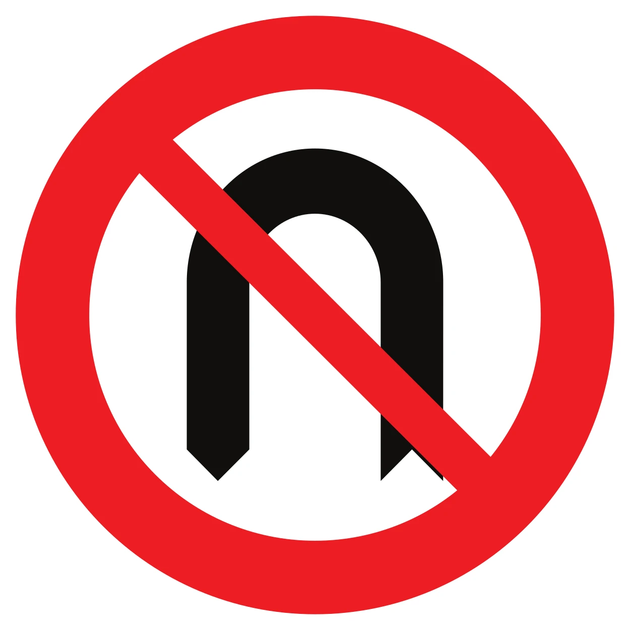 C33 - Giro prohibido señal de tráfico