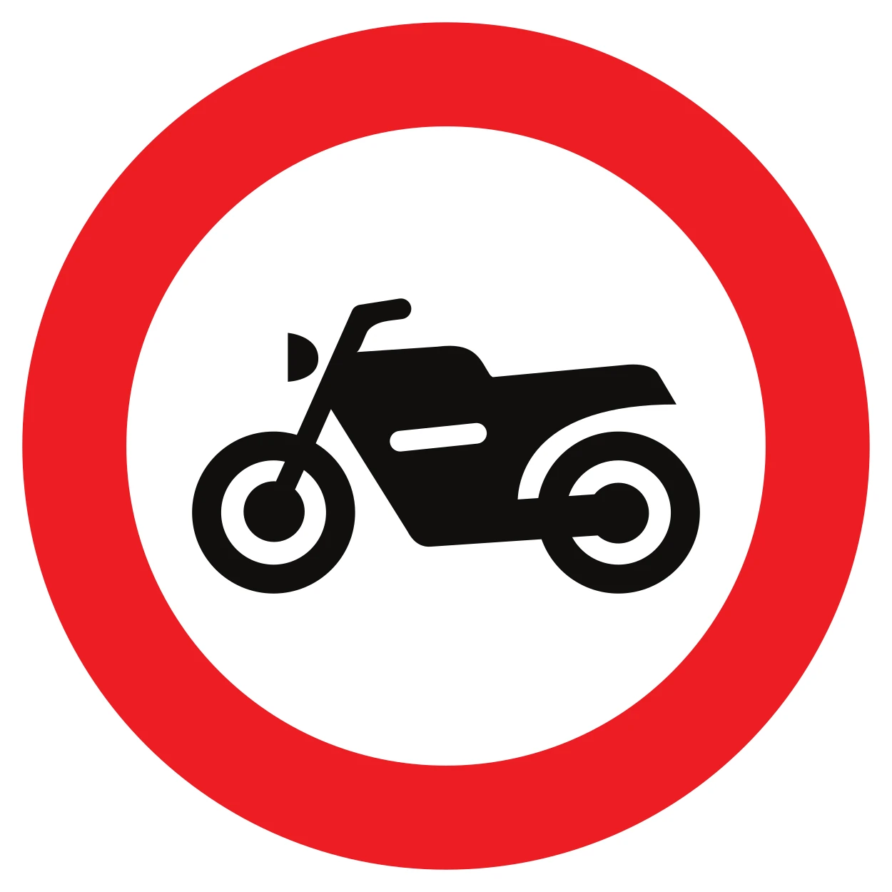 C7 - Prohibida la entrada a motocicletas señal de tráfico