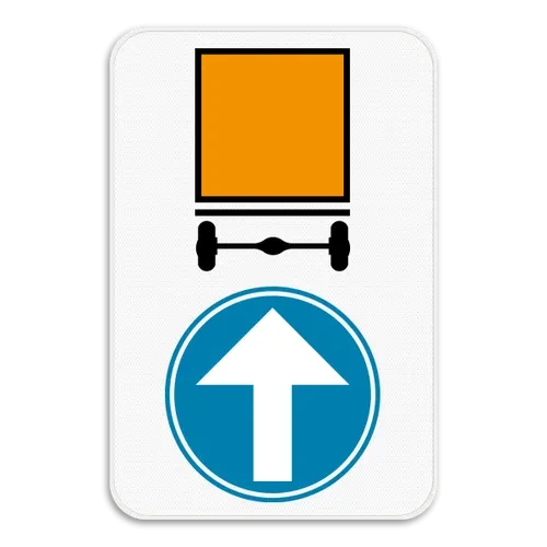 D4 - Dirección de vehículos que transportan mercancías peligrosas (solo adelante) señal de tráfico