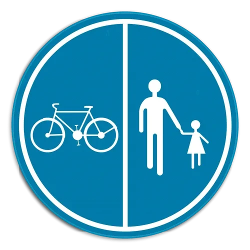 D9a - Camino segregado para peatones y ciclistas señal de tráfico