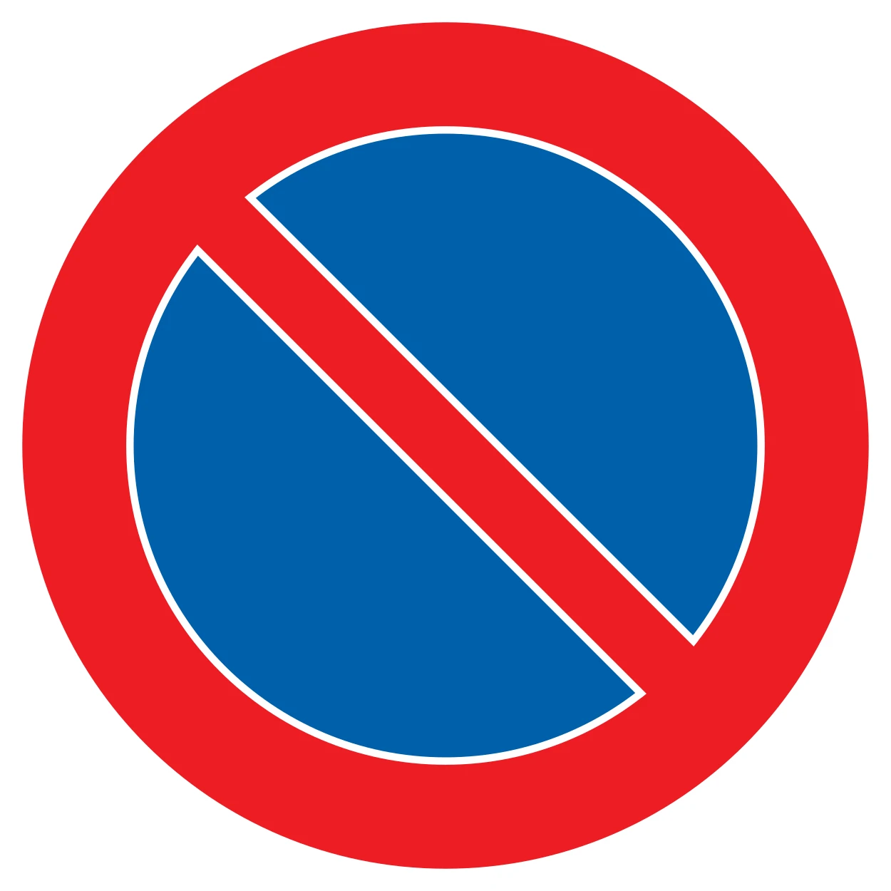 E1 - Prohibido aparcar señal de tráfico