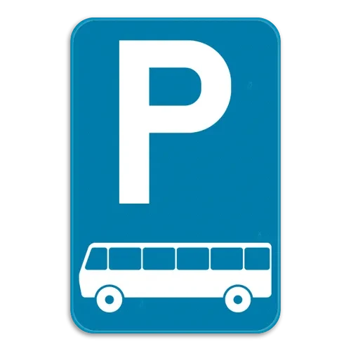 E9d - Aparcamiento reservado para autocares señal de tráfico