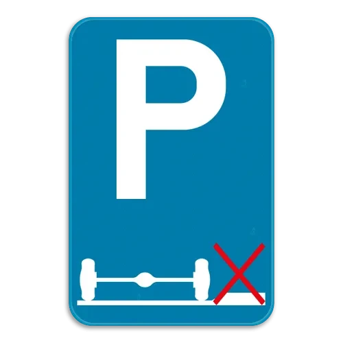 E9g - Estacionamiento obligatorio en la vía señal de tráfico