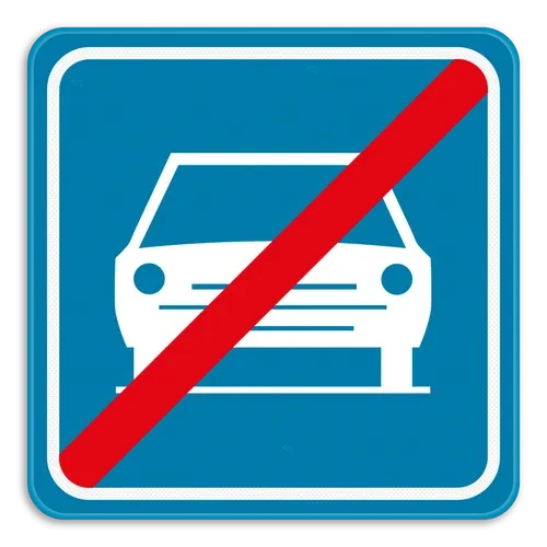 F11 - Fin de una autopista señal de tráfico