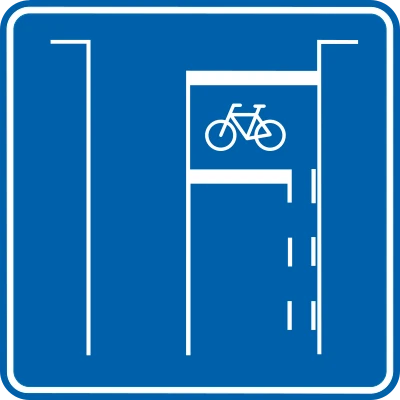 F14 - Línea de detención avanzada para bicicletas señal de tráfico
