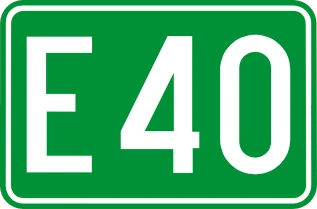 F23c - Número de carretera internacional señal de tráfico