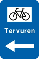 F34b2 - Señal de dirección (para ciclistas, jinetes y peatones) señal de tráfico