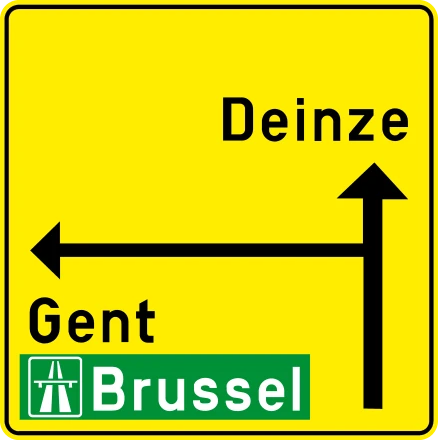 F39 - Señal de dirección (desvíos) señal de tráfico