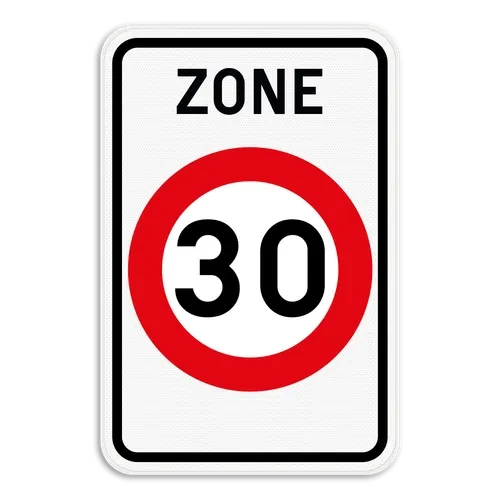 F4a - Inicio de zona de 30 km/h señal de tráfico