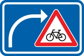 F50 - Cruce de ciclistas y ciclomotores señal de tráfico