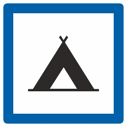 F71 - Zona de acampada señal de tráfico