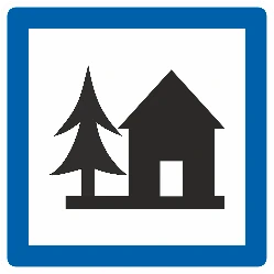 F75 - Albergue juvenil señal de tráfico