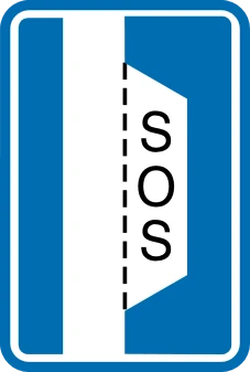 F98 - Arcén de emergencia señal de tráfico