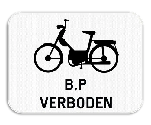 M16 - Forbidden for mopeds class B and speed pedelecs road sign