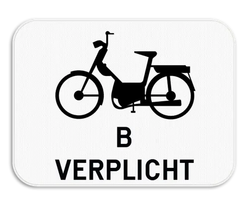 M6 - Compulsory for mopeds class B road sign