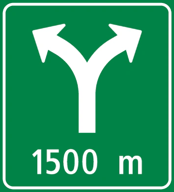 4.66 - Ankündigung von Anschlussstellen Verkehrsschild