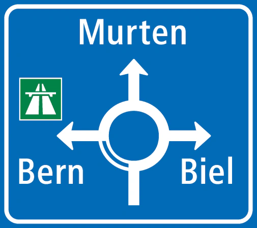 4.54 - Ankündigung Kreisverkehr auf Hauptstraße Verkehrsschild