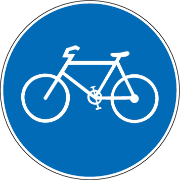 2.60 - Radweg (auch für Mofas) Verkehrsschild