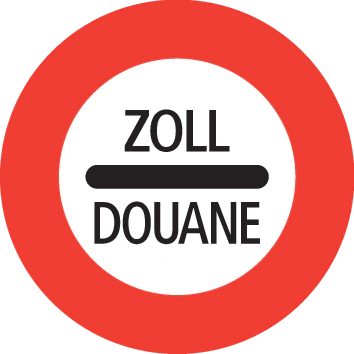 2.51-D-F - Zoll (deutsche und französische Variante) Verkehrsschild