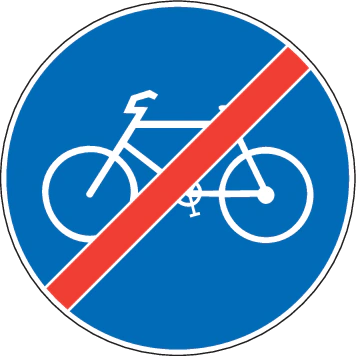 2.60.1 - Ende des Radwegs Verkehrsschild