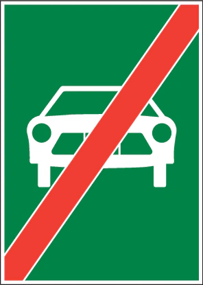 4.04 - Ende des Schnellwegs Verkehrsschild