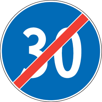 2.54 - Ende der Mindestgeschwindigkeit Verkehrsschild