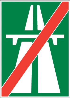 4.02 - Ende der Autobahn Verkehrsschild
