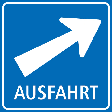 4.63-D - Ausgangsschild (deutsche Variante) Verkehrsschild