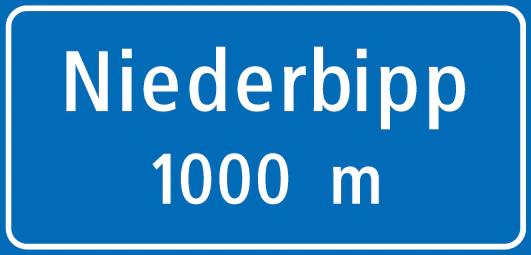 4.60 - Erste Ankündigung der nächsten Ausfahrt Verkehrsschild