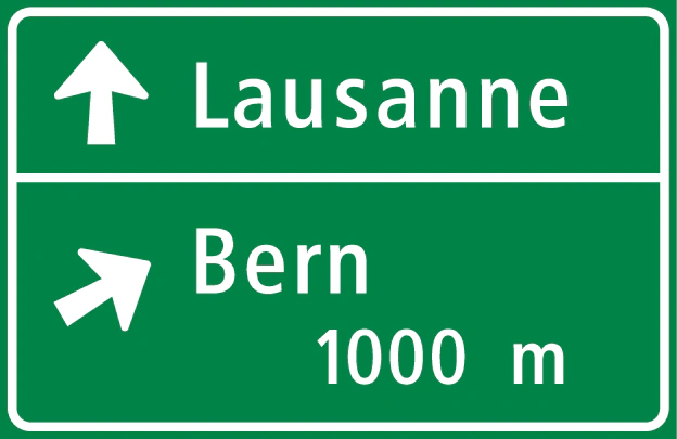 4.67 - Erste Ankündigung Anschlussstelle Verkehrsschild