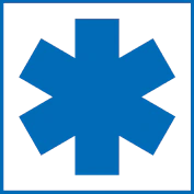 5.56 - Hospital con servicio de urgencias (servicio de urgencias abierto las 24 horas) señal de tráfico