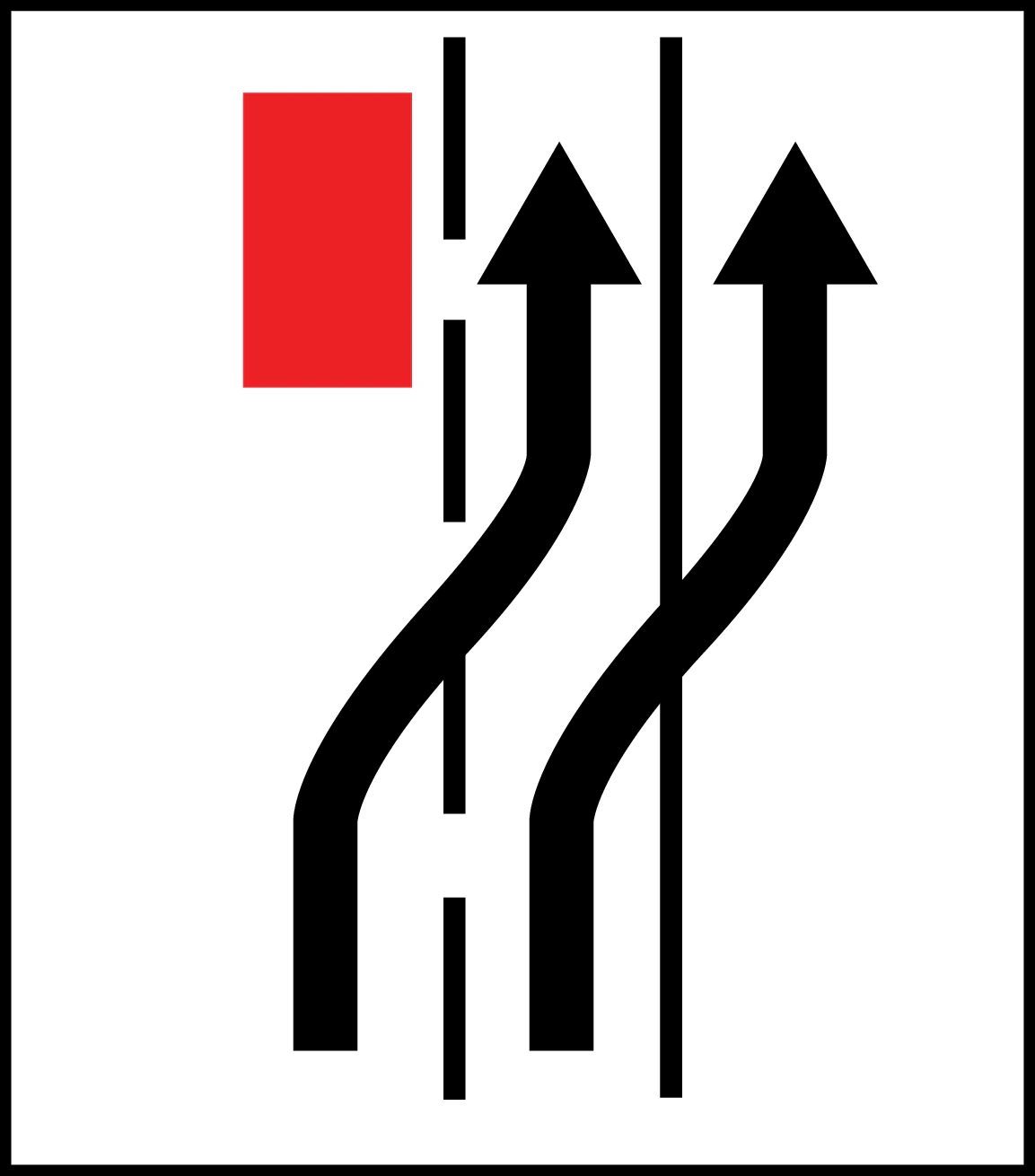 4.77.3-1 - Vorschriftszeichen 4.77.3 (Variante 1) Verkehrsschild