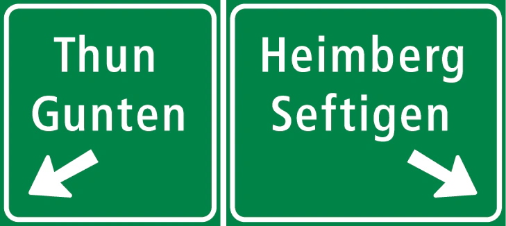 4.64 - Wegweiser für Verzweigungen Verkehrsschild