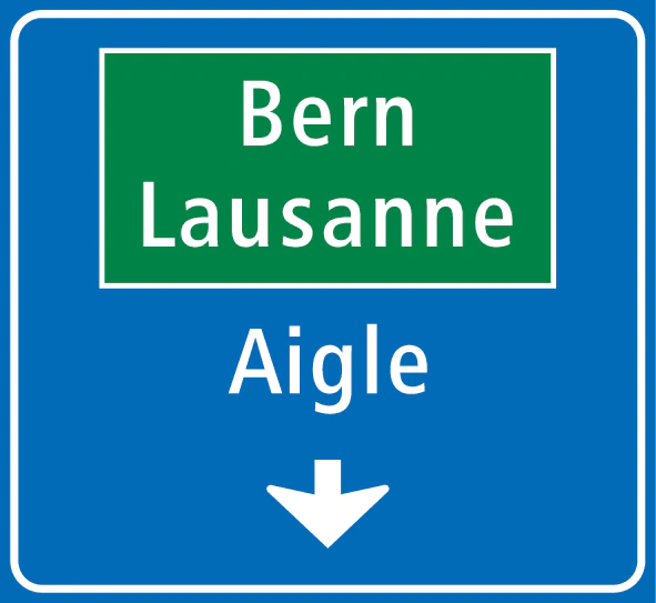 4.41 - Fahrstreifenführung Hauptstrasse Verkehrsschild