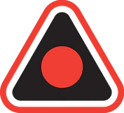 3.21 - Pasarela con semáforo intermitente único (variante suiza) señal de tráfico