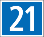 4.57 - Nummer der Hauptstrasse Verkehrsschild