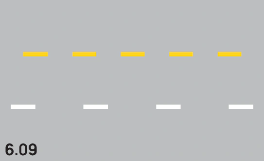 6.09 - Straßenmarkierung 6.09 Verkehrsschild