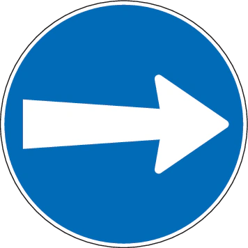 2.32 - Rechts abbiegen Verkehrsschild