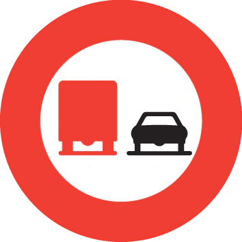 2.45 - Lkw Überholverbot Verkehrsschild