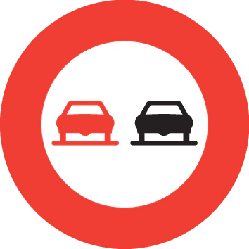 2.44 - Überholverbot Verkehrsschild