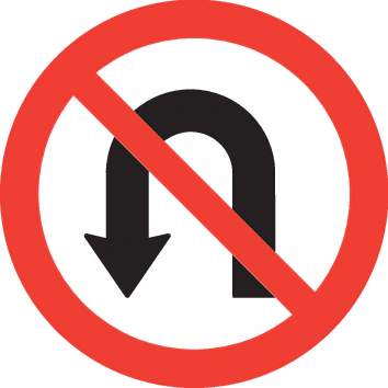 2.46 - Keine Wendemanöver Verkehrsschild