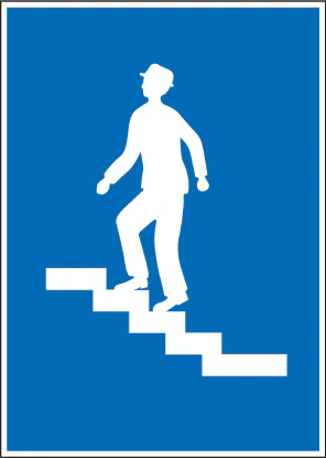 4.13 - Fußgängerüberführung (obligatorisch) Verkehrsschild