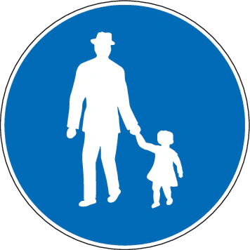 2.61 - Fußgängerweg Verkehrsschild