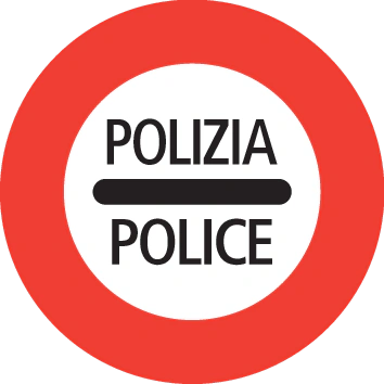 2.52-F-I - Polizei – Stoppen (Französische und Italienische Variante) Verkehrsschild